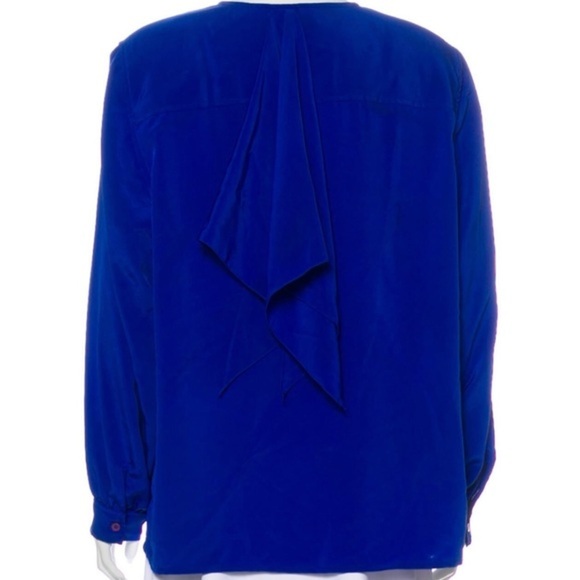 Givenchy Style, Vintage Blouse, Cobalt Blue, Size 18 - Picture 3 of 10